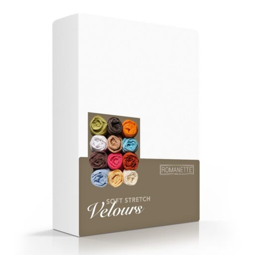 Hoeslaken Velours Wit 90 x 200