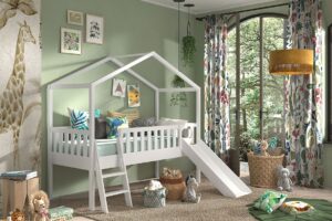 HALFHOOGSLAPER DALLAS MET GLIJBAAN WIT 90 X 200 VIPACK