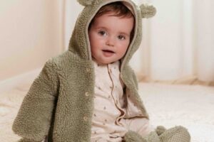 Wanten Teddy Soft Green Maat 0-3M Little Dutch