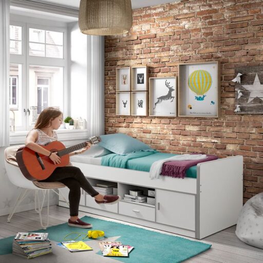 TOONZAALMODEL KAJUITBED 90 X 200 BONNY WIT VIPACK
