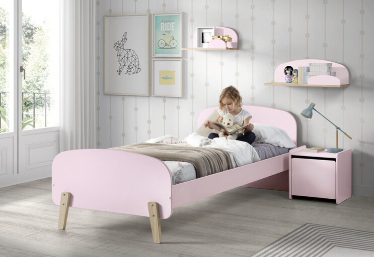 BED 090 X 200 OUD ROSE KIDDY VIPACK
