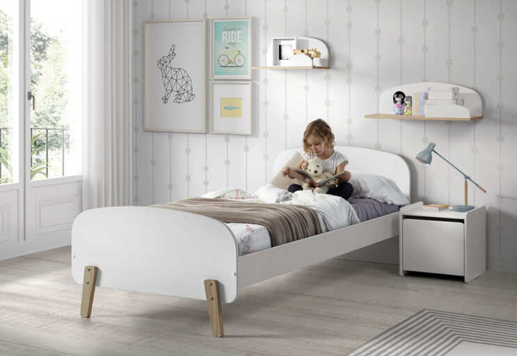 BED 090 X 200 WIT KIDDY