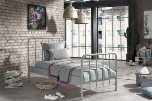 BED 90 X 200 BRONXX MATT RAINY GREY VIPACK