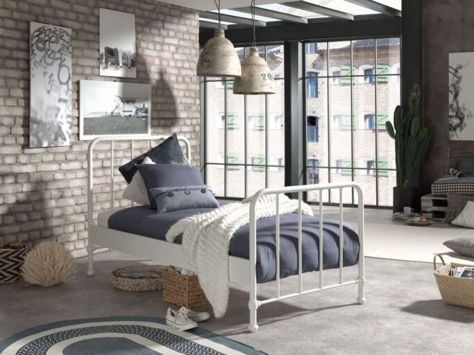 BED 90 X 200 BRONXX MATT WHITE VIPACK