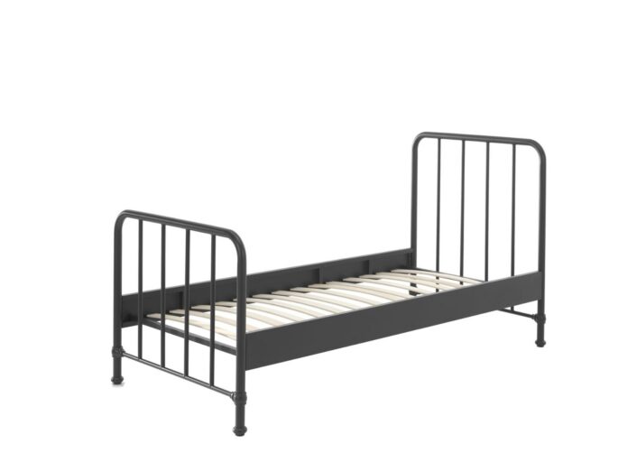 BED 90 X 200 BRONXX MATT BLACK VIPACK