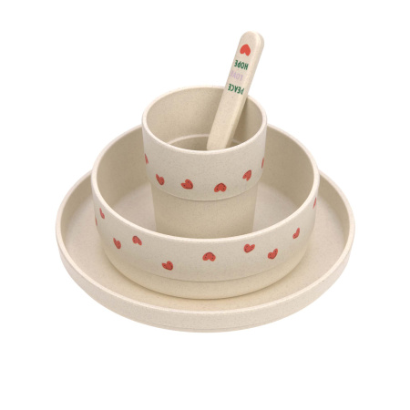 Kinderservies Happy Rascals Heart Lavender Lässig