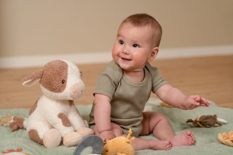 Knuffel Koe Little Farm 25 Cm Little Dutch