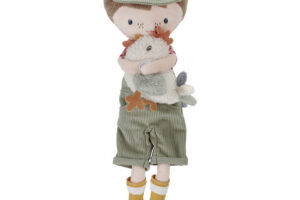 Knuffelpop Boer Jim Met Kip 35 Cm Little Dutch