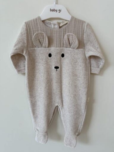 Kruippakje Velours Sweet Bears Beige 1M Baby Gi