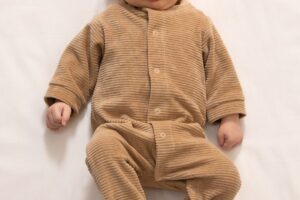 Kruippakje Rib Urban Taupe 50/56 Witlof 4 Kids