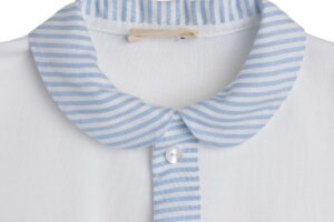 Kruippakje Summertime White & Blue Katoen 1M Baby Gi