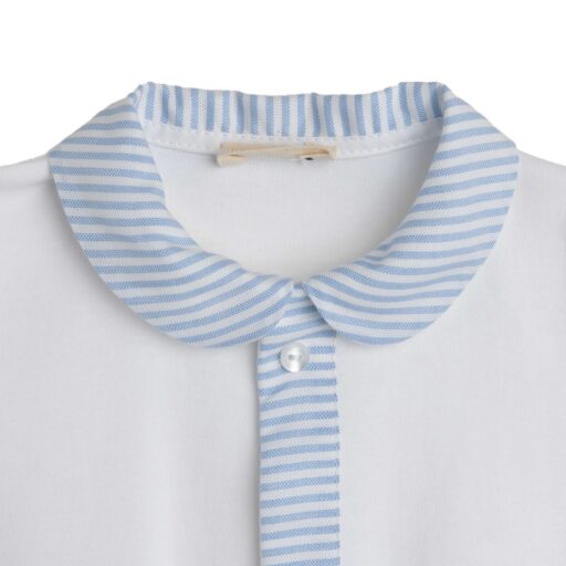 Kruippakje Summertime White & Blue Katoen 1M Baby Gi