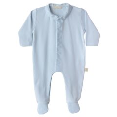 Kruippakje Velours Blue 0M Baby Gi