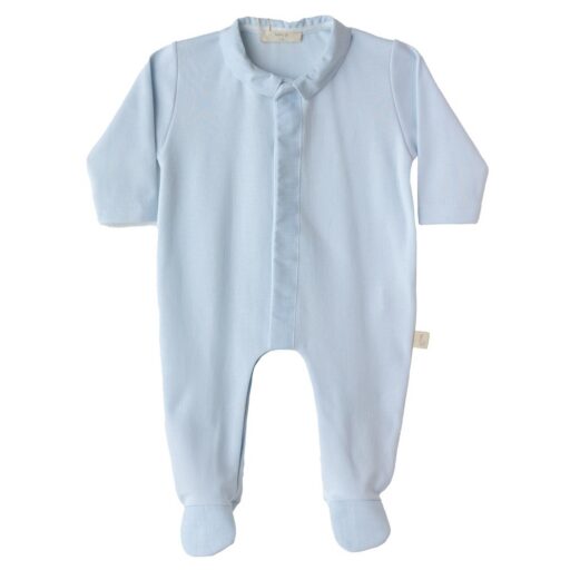 Kruippakje Velours Blue 0M Baby Gi