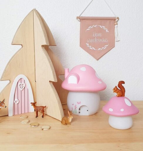 Lampje Paddenstoel Roze A Little Lovely Company