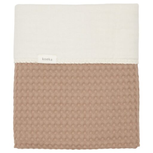 Ledikantdeken Cotton Fleece Wafel Coffee Koeka