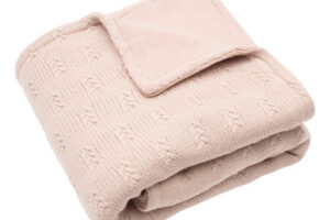 Ledikantdeken Grain Knit Wild Rose/Velours Jollein