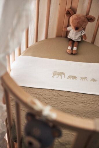 Ledikantlaken Animals Olive Green Jollein