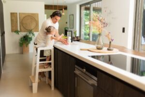Leertoren Wit Naturel Childhome