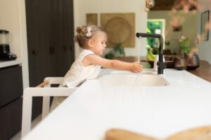 Leertoren Wit Naturel Childhome