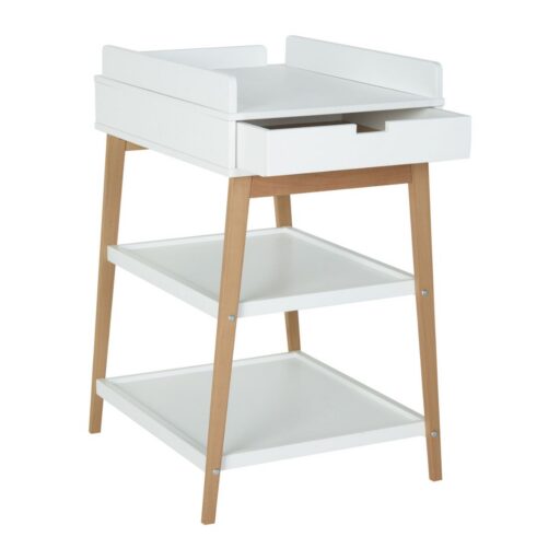 LUIERTAFEL HIP + LADE – WHITE/NATUREL QUAX