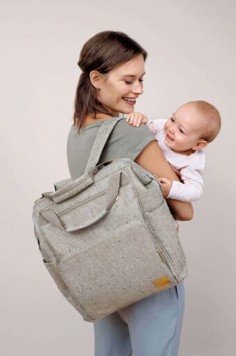 Luiertas Backpack Goldie Bouclé Beige Lässig