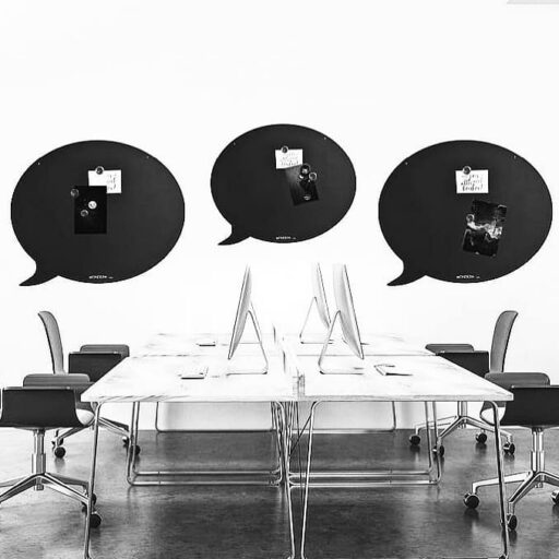 Wonderwall Magneetbord Tekstballon Zwart Large