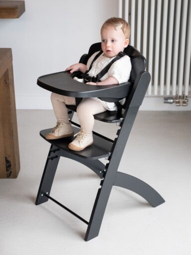 Meegroeistoel + Eettablet Zwart Evosit Childhome