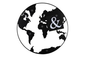 Memobord World Map Black Pt