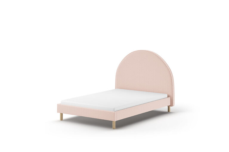 BED 140 X 200 ROZE GESTOFFEERD MOON VIPACK