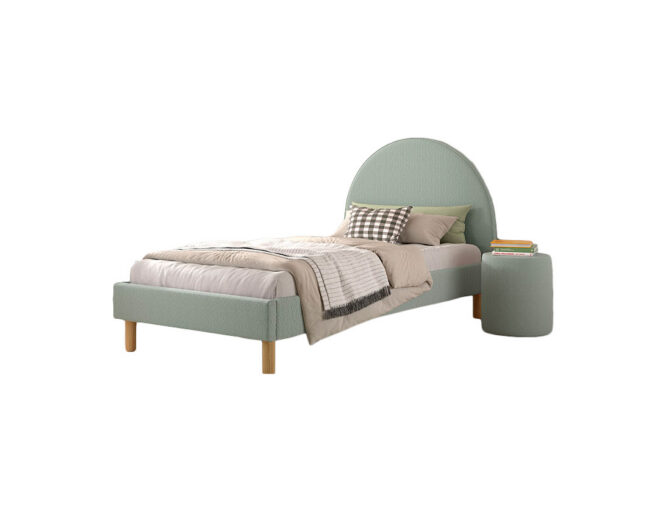 BED 090 X 200 GROEN GESTOFFEERD MOON VIPACK