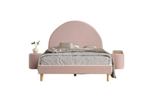 BED 140 X 200 ROZE GESTOFFEERD MOON VIPACK