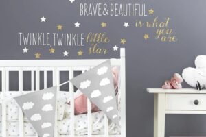 Muursticker Brave And Beautiful Gold Roommates