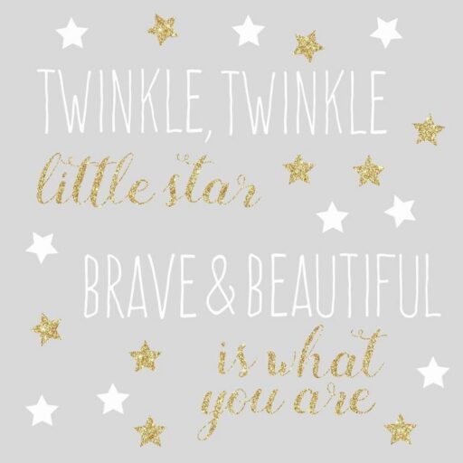 Muursticker Brave And Beautiful Gold Roommates