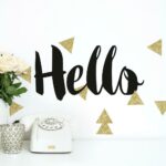 Muursticker Hello Triangles Glitter Roommates