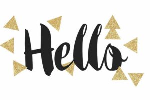 Muursticker Hello Triangles Glitter Roommates