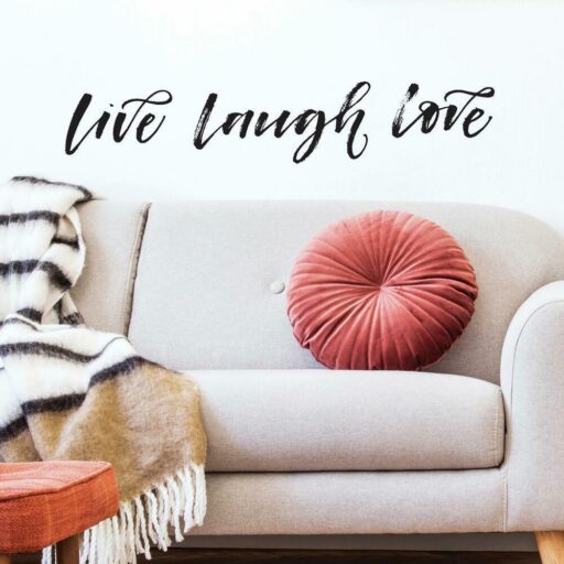 Muursticker Live Laugh Love Roommates