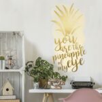 Muursticker Pineapple Gold Roommates