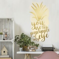 Muursticker Pineapple Gold Roommates