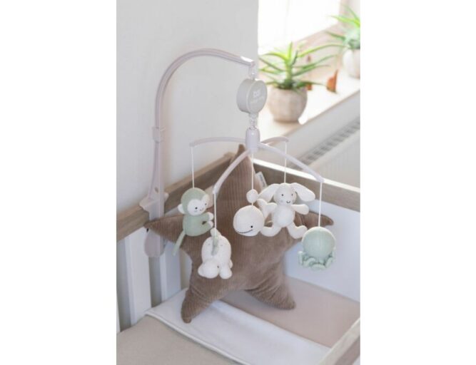 Muziekmobiel Animals Laurel Green/Warm Linen Baby’s Only