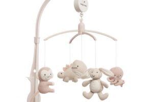 Muziekmobiel Animals Oud Roze/Warm Linen Baby’s Only