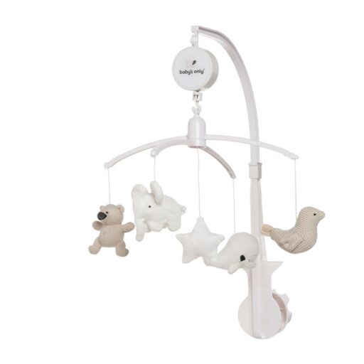 Baby’s Only Muziekmobiel Zand/Wolwit/Wit