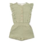 Jumpsuit Mousseline Grass Green Maat 74 Little Dutch
