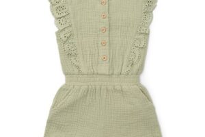 Jumpsuit Mousseline Grass Green Maat 74 Little Dutch