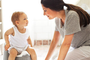 Potje Grijs / Wit Babybjorn