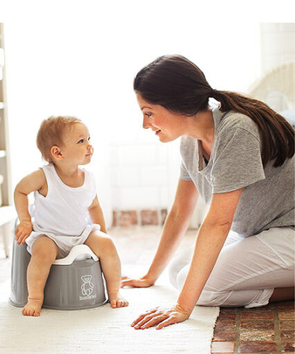 Potje Grijs / Wit Babybjorn