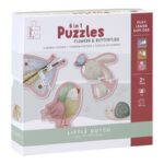 Puzzel Flowers & Butterflies 6 in 1 Little Dutch