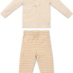 Pyjama 2-delig Natural Stripes 74/80 Little Dutch