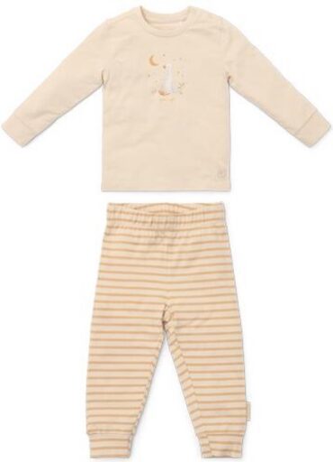 Pyjama 2-delig Natural Stripes 74/80 Little Dutch
