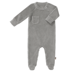 Kruippakje Velours Paloma Grey 0-3 M Fresk